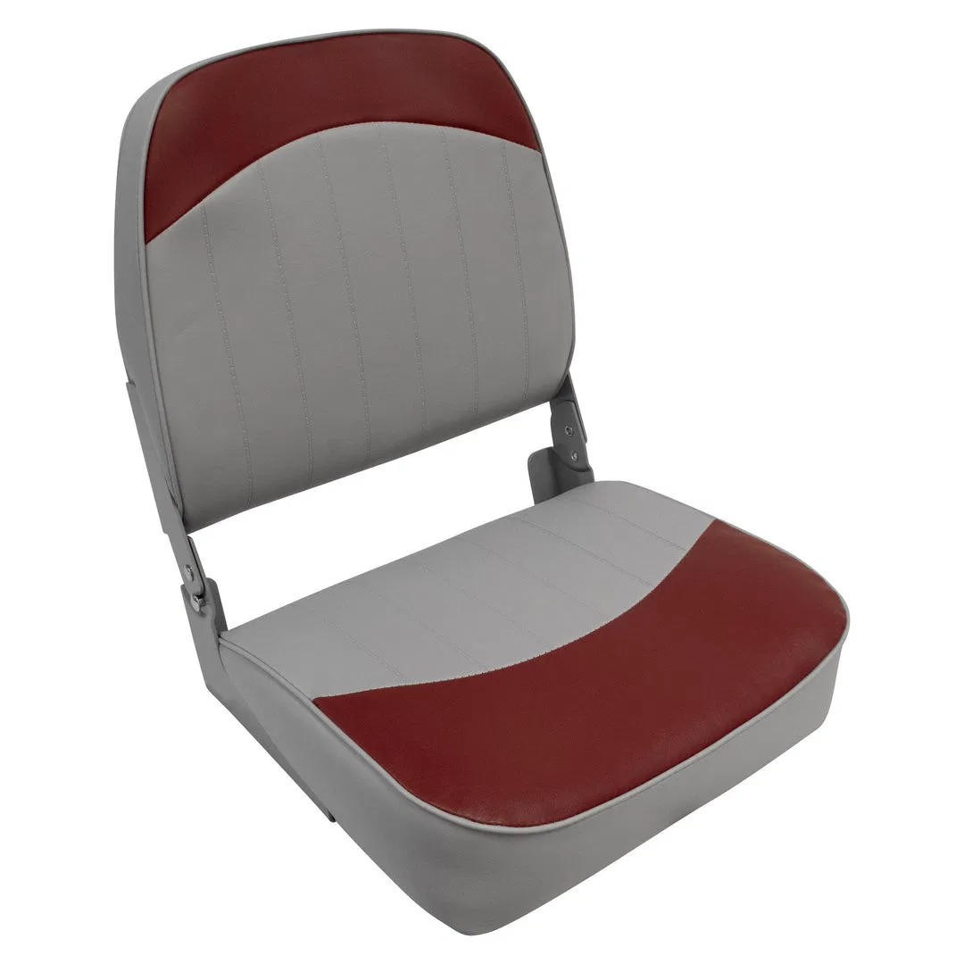 8WD734PLS-661 – WISE SEATING Boat Seat, Fishing Seat Low Back Seat Type Non-Adjustable Foldable 19 Inch Height x 16 I...